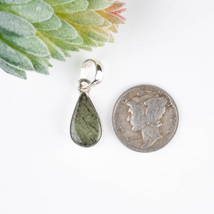 Moldavite Pendant 1.61 g 24x9mm - InnerVision Crystals