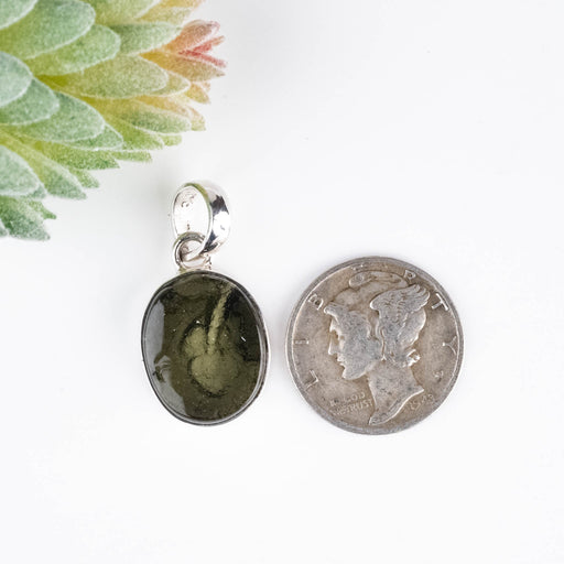 Moldavite Pendant 2.34 g 26x13mm - InnerVision Crystals