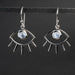 Moonstone Dangle Earrings 5mm .925 Silver - InnerVision Crystals