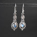 Moonstone Dangle Earrings 6mm .925 Silver - InnerVision Crystals