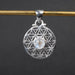 Moonstone Pendant Seed of Life 6mm .925 Silver - InnerVision Crystals