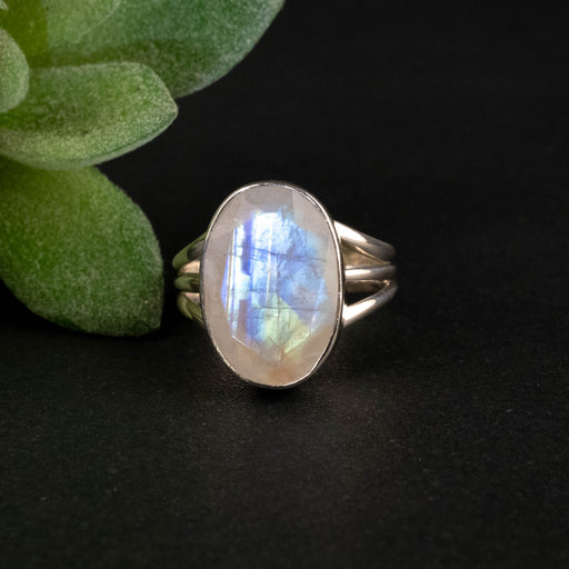 Moonstone Ring 17x11mm Size 8 - InnerVision Crystals