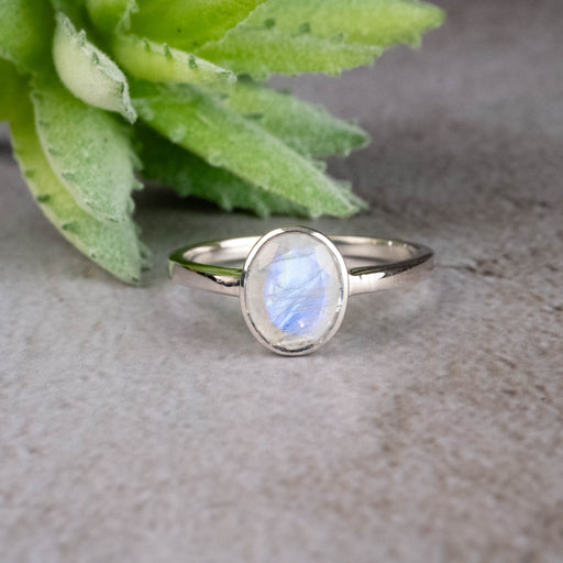 Moonstone Ring 9x7mm Size 10 - InnerVision Crystals