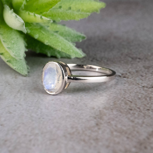 Moonstone Ring 9x7mm Size 10 - InnerVision Crystals