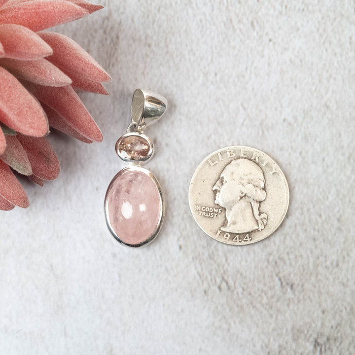 Morganite Pendant 7.09 g 38x14mm - InnerVision Crystals