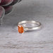 Orange Kyanite and White Topaz Ring 6x4mm Size 6 - InnerVision Crystals