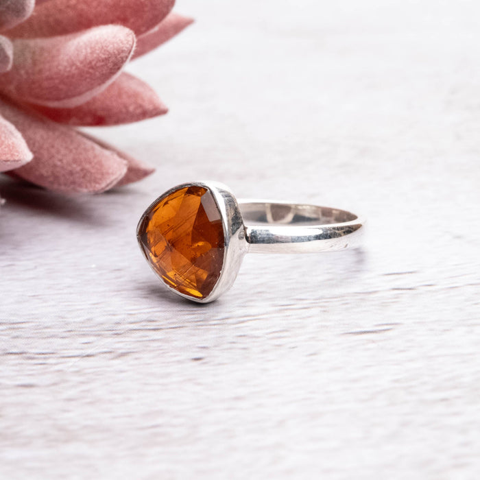 Orange Kyanite Ring 10mm Size 10 - InnerVision Crystals