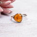 Orange Kyanite Ring 10mm Size 10 - InnerVision Crystals