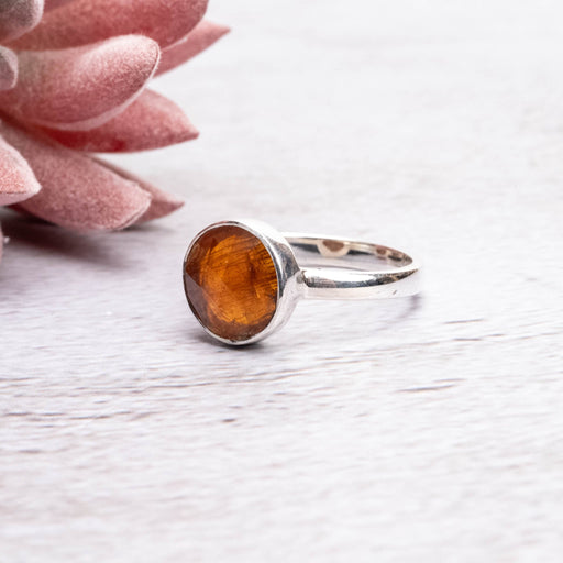 Orange Kyanite Ring 10mm Size 8 - InnerVision Crystals