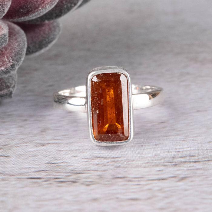 Orange Kyanite Ring 11x6mm Size 8 - InnerVision Crystals