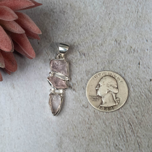 Raw Morganite Pendant 5.84 g 43x13mm - InnerVision Crystals