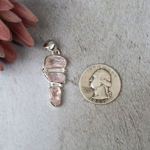 Raw Morganite Pendant 6.13 g 41x14mm - InnerVision Crystals