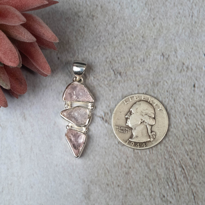 Raw Morganite Pendant 6.16 g 42x14mm - InnerVision Crystals