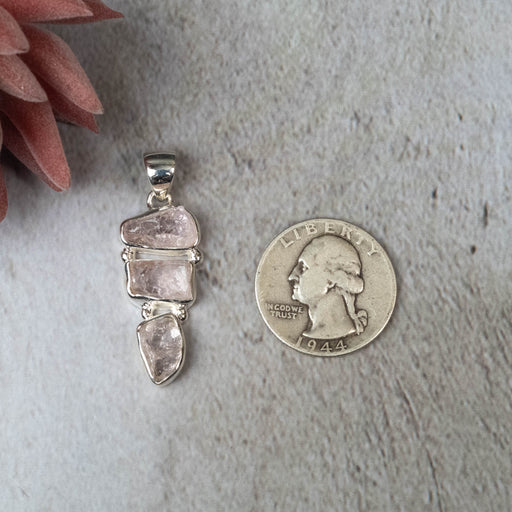 Raw Morganite Pendant 6.56 g 41x14mm - InnerVision Crystals