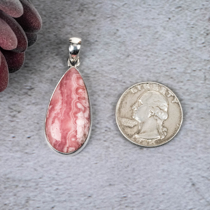 Rhodochrosite Pendant 10.11 g 43x17mm - InnerVision Crystals