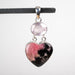 Rhodonite & Rose Quartz Pendant 9.13 g 46x22mm - InnerVision Crystals