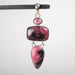 Rhodonite & Tourmaline Pendant 12.15 g 61x21mm - InnerVision Crystals