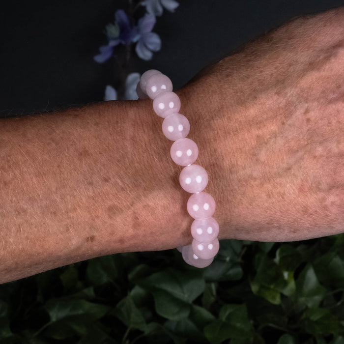 Rose Quartz 10mm Bead Bracelet - InnerVision Crystals