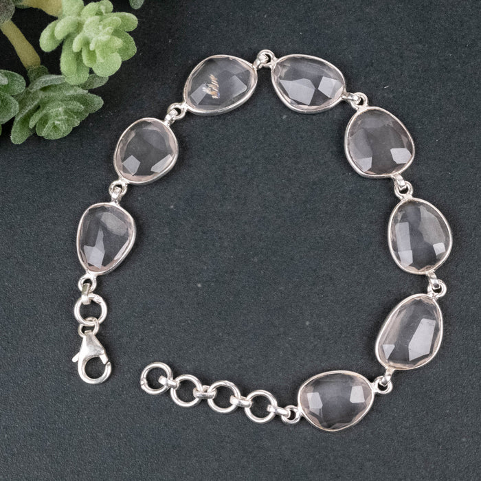 Rose Quartz Bracelet Adjustable .925 - InnerVision Crystals