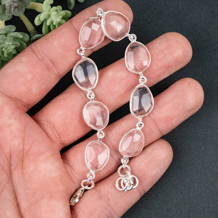 Rose Quartz Bracelet Adjustable .925 - InnerVision Crystals