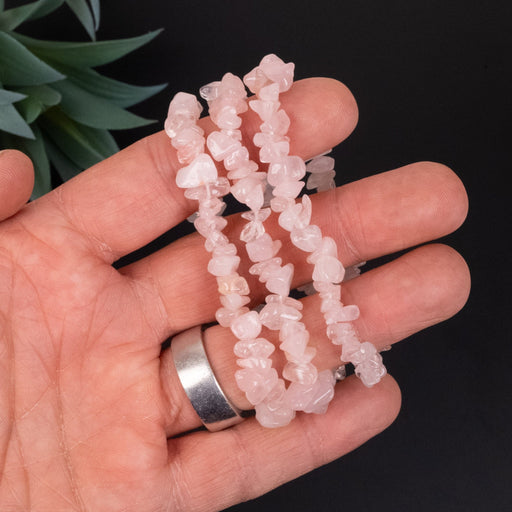 Rose Quartz Chip Bracelet - InnerVision Crystals