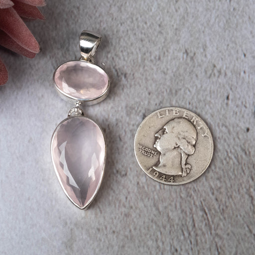 Rose Quartz Pendant 12.01 g 55x16mm - InnerVision Crystals