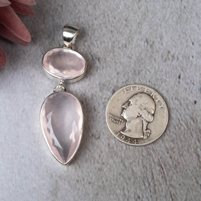 Rose Quartz Pendant 12.01 g 55x16mm - InnerVision Crystals