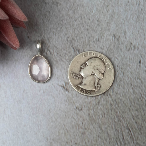 Rose Quartz Pendant 1.36 g 22x11mm - InnerVision Crystals