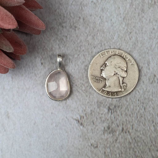 Rose Quartz Pendant 1.46 g 22x11mm - InnerVision Crystals