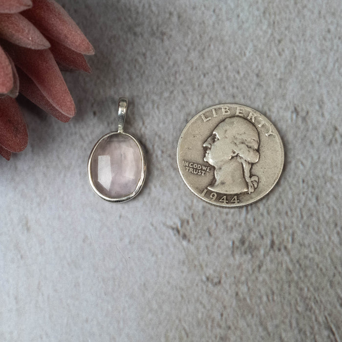 Rose Quartz Pendant 1.48 g 23x13mm - InnerVision Crystals