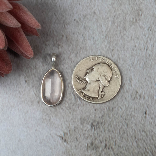 Rose Quartz Pendant 1.57 g 26x11mm - InnerVision Crystals