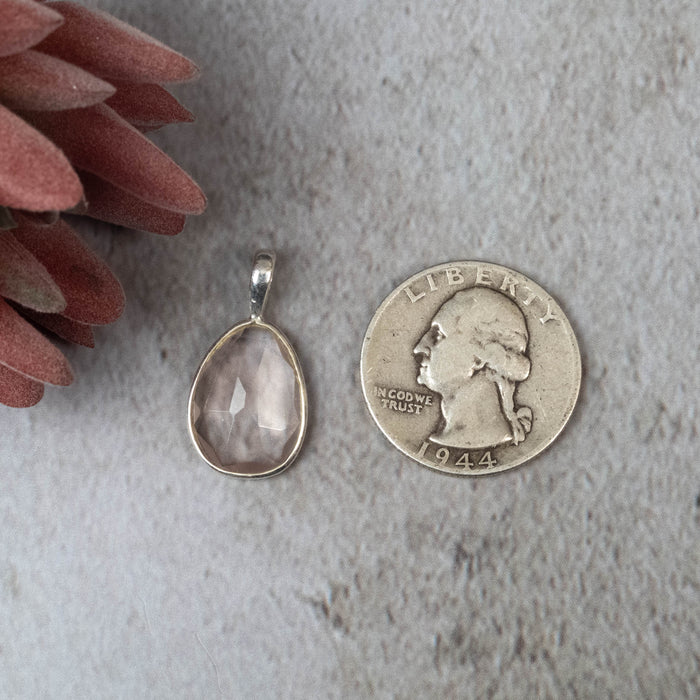 Rose Quartz Pendant 1.70 g 25x13mm - InnerVision Crystals