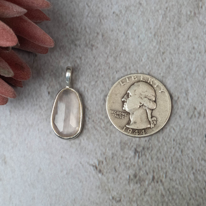 Rose Quartz Pendant 1.72 g 27x12mm - InnerVision Crystals