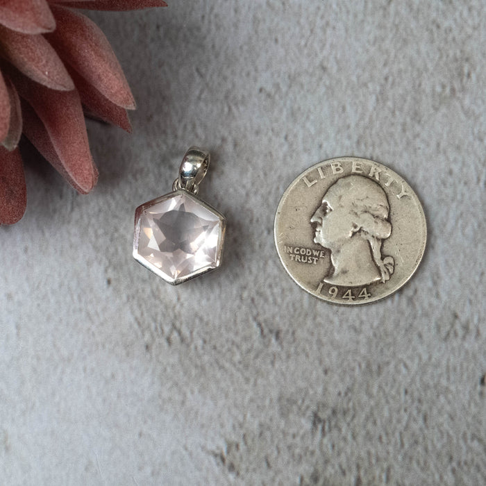 Rose Quartz Pendant 3.61 g 23x14mm - InnerVision Crystals