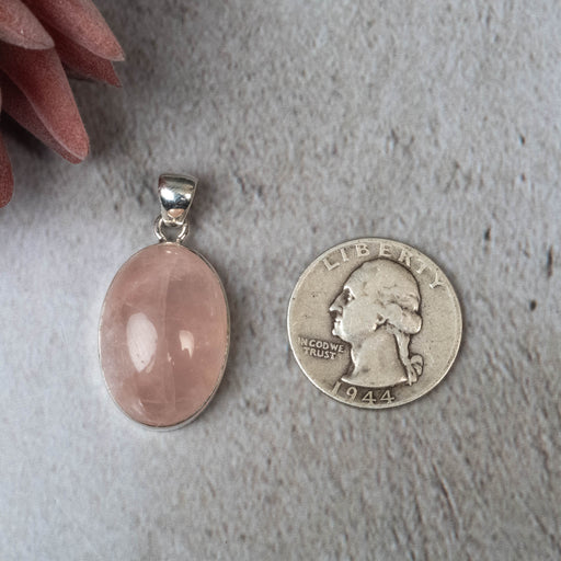 Rose Quartz Pendant 9.18 g 36x18mm - InnerVision Crystals