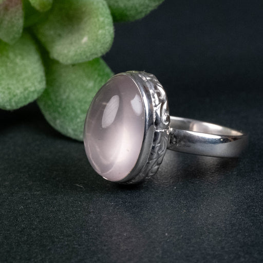 Rose Quartz Ring 15x11mm Size 8 - InnerVision Crystals