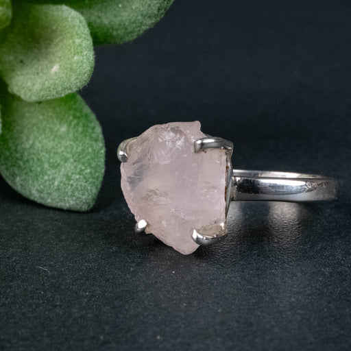 Rose Quartz Ring 15x13mm Size 7 - InnerVision Crystals