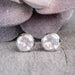 Rose Quartz Stud Earrings 7.5mm .925 Silver - InnerVision Crystals