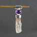 Scapolite and Amethyst Pendant 4.35 g 38x10mm - InnerVision Crystals