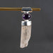 Scapolite and Amethyst Pendant 4.86 g 40x10mm - InnerVision Crystals