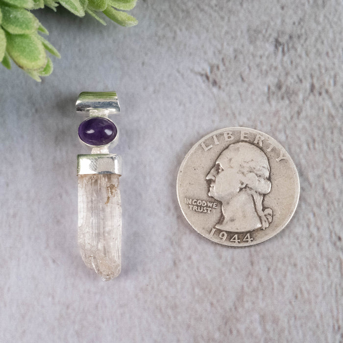 Scapolite and Amethyst Pendant - InnerVision Crystals