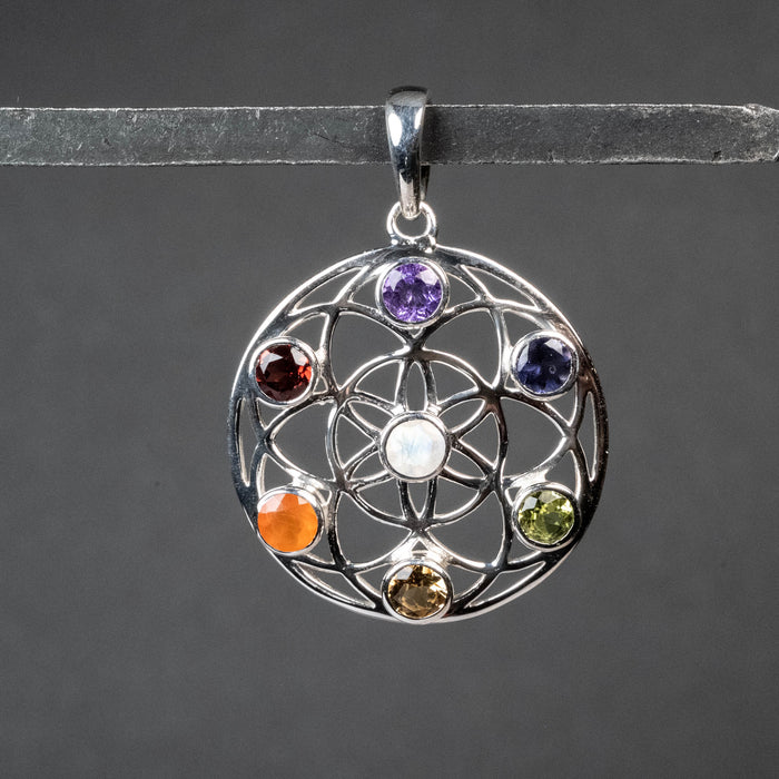 Seed of Life Chakra Pendant .925 Silver - InnerVision Crystals