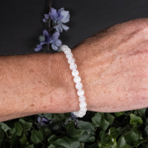 Selenite 6mm Bead Bracelet - InnerVision Crystals