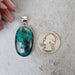 Shattuckite & Chrysocolla Pendant 11.97 g 44x21mm - InnerVision Crystals