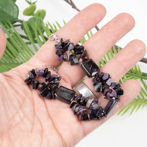 Sugilite Bracelet 7.5" - 9.5" Adjustable .925 - InnerVision Crystals