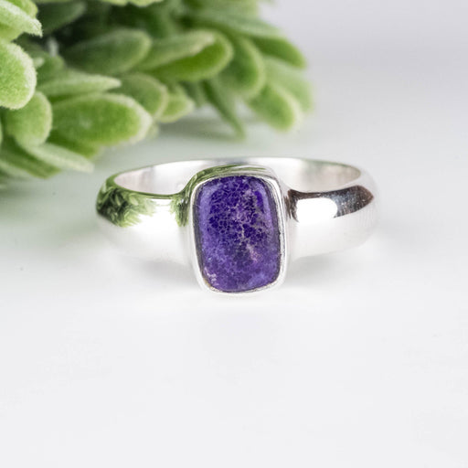 Sugilite Ring 7x6mm Size 7.5 - InnerVision Crystals