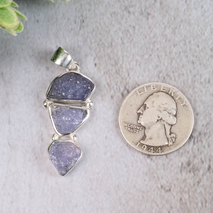 Tanzanite Pendant 4.12 g 36x19mm - InnerVision Crystals