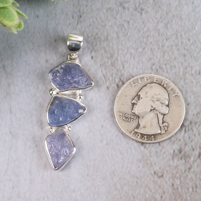 Tanzanite Pendant 6.77 g 44x16mm - InnerVision Crystals