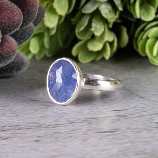 Tanzanite Ring 11x9mm Size 8 - InnerVision Crystals