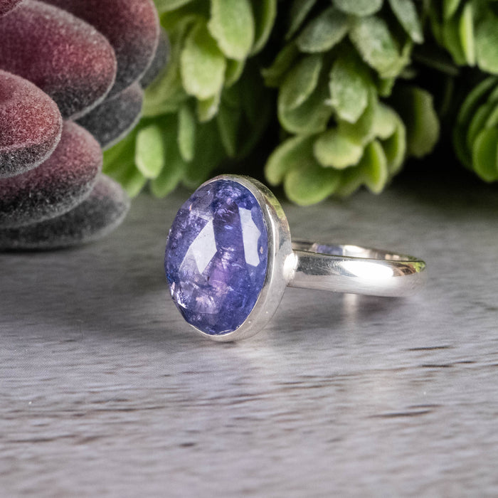 Tanzanite Ring 13x9mm Size 7 - InnerVision Crystals